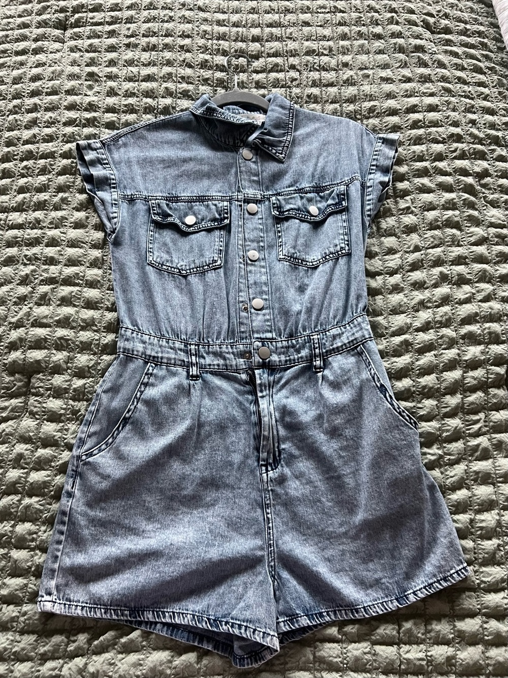 Light Wash Denim Romper